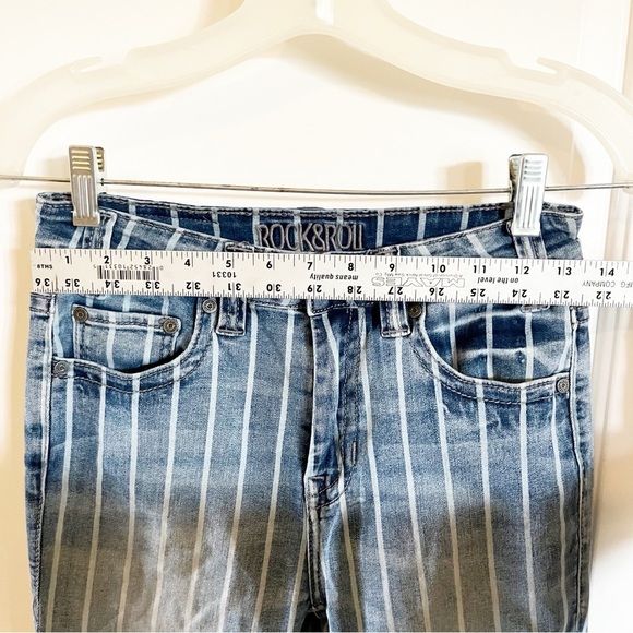 Rock and Roll Denim Pin Stripe Flare Jeans - Picture 10 of 16
